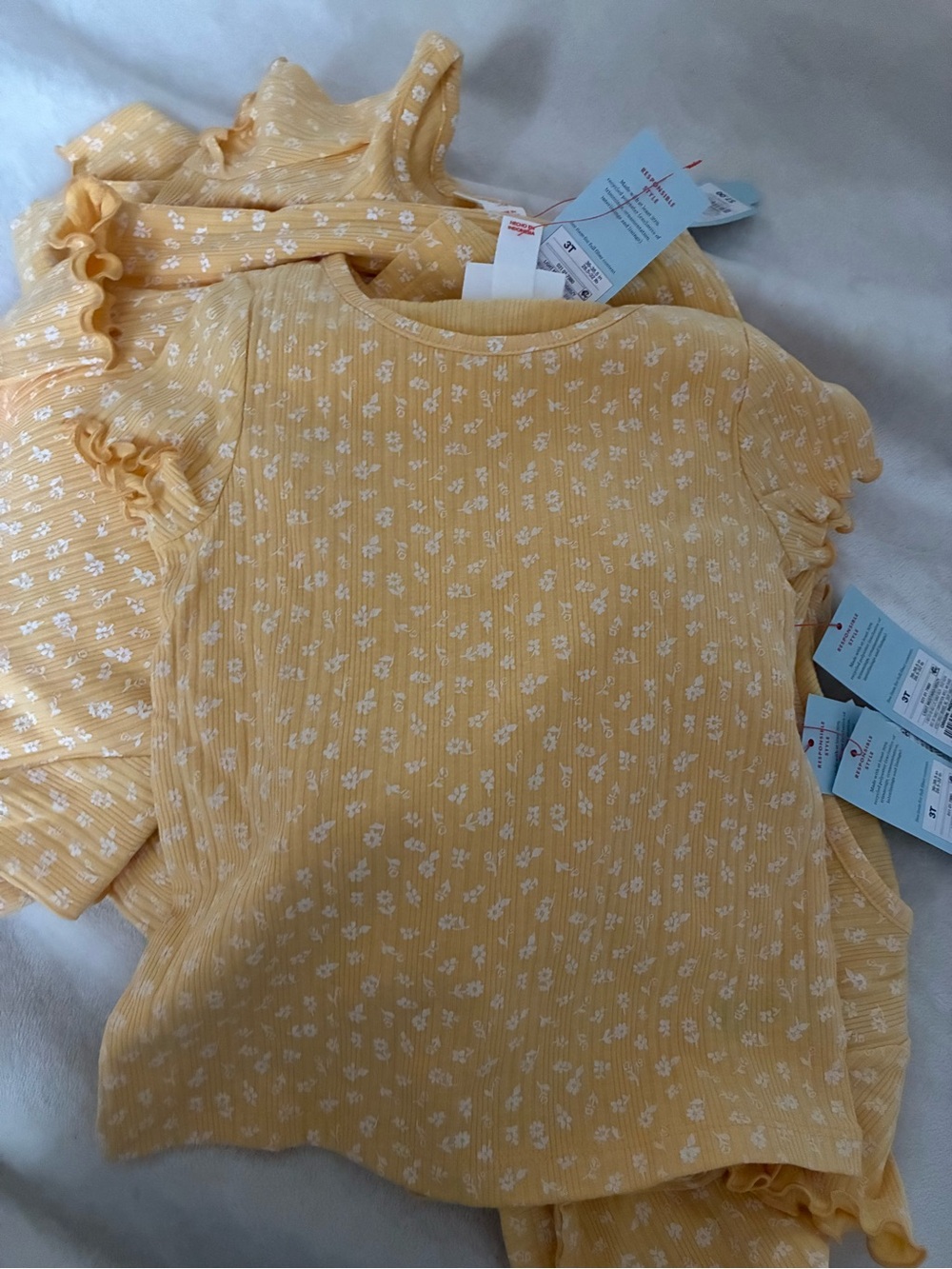 Bundle of 14 Toddler Girls' Printed Ribbed Short Sleeve T-Shirt - Cat & Jack